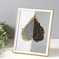 Фоторамка пластик 20х25 см "Современная классика" золото и белый 26х20,8х1,5 см