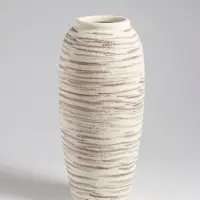 Ваза настольная керамика "Беажио" элит, 25,5х10 см, бежево-коричневый