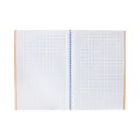 Тетрадь 80 листов в клетку Hatber &laquo;Скобочки&raquo;, на гребне, ламинация Soft-touch, перфорация на отрыв, цветной срез, блок офсет 60-65 г/м&sup2;, МИКС 2 вида