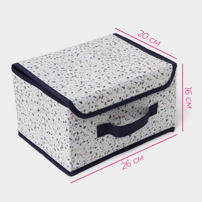 Короб для хранения Доляна «Мармелад», 26×20×16 см, цвет белый Короб для хранения Доляна «Мармелад», 26×20×16 см, цвет белый