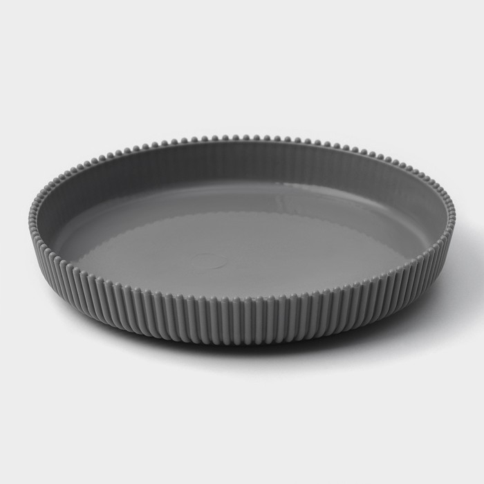 Горшок для цветов с поддоном, 15,5×16,5 см, цвет серый Горшок для цветов с поддоном, 15,5×16,5 см, цвет серый