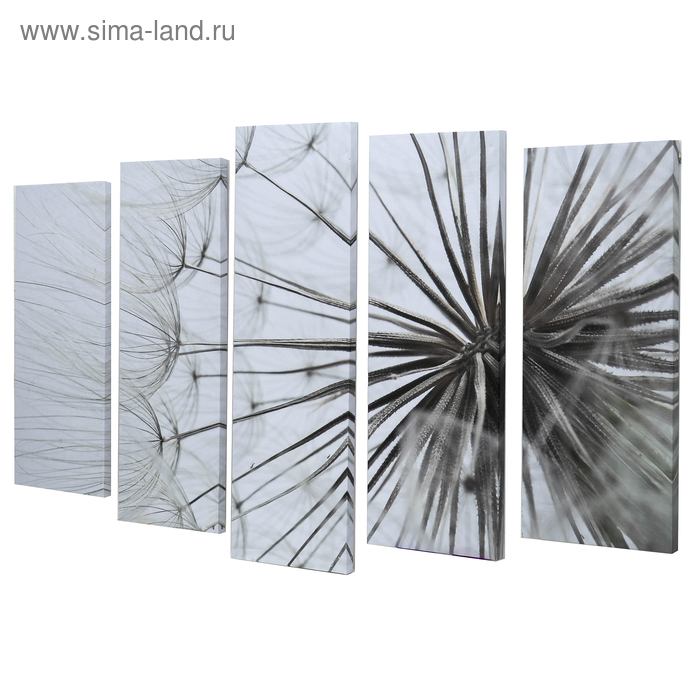 Картина модульная на подрамнике  Картина модульная на подрамнике "Одуванчик" 125х80 см (2-25х63, 2-25х70, 1-25х80)
