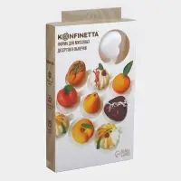 Форма для муссовых десертов и выпечки KONFINETTA &laquo;Сердца&raquo;, 30&times;17.5&times;3 см, 8 ячеек (6.2&times;6 см), силикон, белая