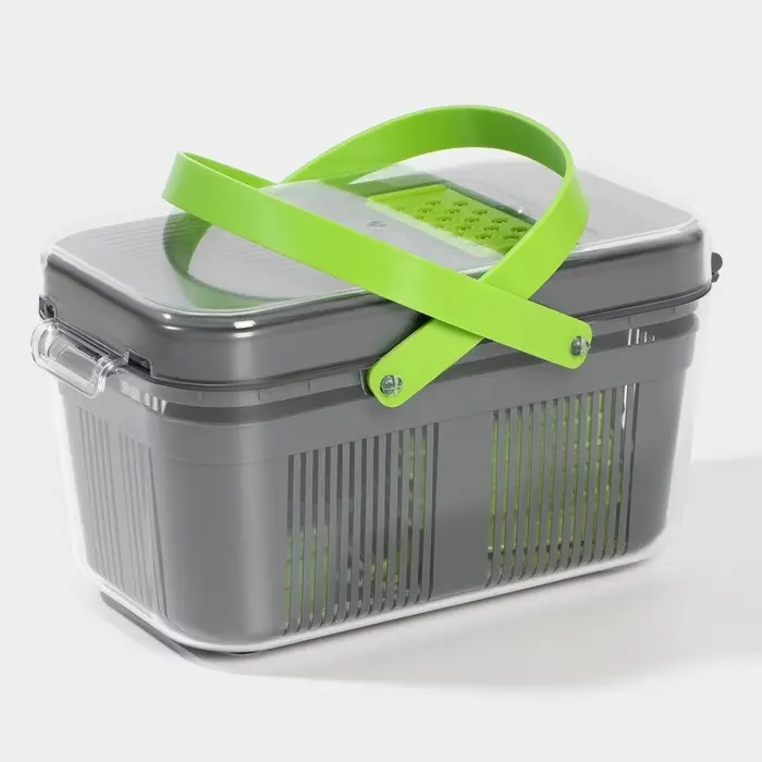 Овощерезка универсальная Chopper, 22 в 1, серая, зелёная