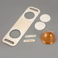 Коробка подарочная с куполом &laquo;Горошек бежевый&raquo;, 11.5&times;12&times;15.5 см