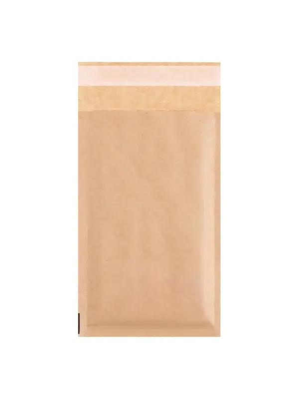 Крафт-конверт с воздушно-пузырьковой плёнкой Calligrata, 12&times;21 см, бежевый