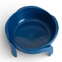Миска, 600 мл, фигурная, с ножками, пластик, синяя