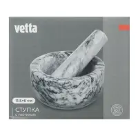 VETTA Ступка с пестиком, 11,5x6см, мрамор, 2 цвета
