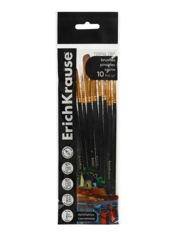 Набор кистей 10 штук Art Spirit, чёрный