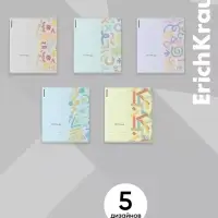 Тетрадь 18 листов в клетку ErichKrause Metrica, 60 г/м&sup2;, обложка мелованный картон, МИКС