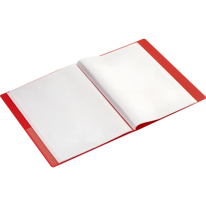 Папка файловая 40 файлов Комус Шелк красная