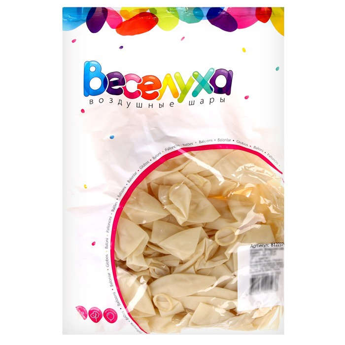 Шар латексный 12 Шар латексный 12", кристалл, прозрачный, набор 100 шт.