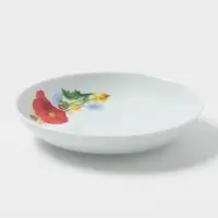 Блюдце Добрушский завод &laquo;Маки красные&raquo;, d=15 см, фарфор, белое