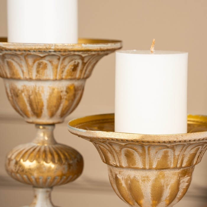 Подсвечник металл «Ярусы» для одной свечи 16 х 16 х 25 см