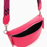 Сумка женская кросс-боди на молнии, 26&times;10&times;16 см, фуксия