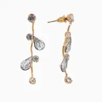 Набор 2 предмета: серьги, колье &laquo;Изумление&raquo;, цветение, белый в золоте, 42 см