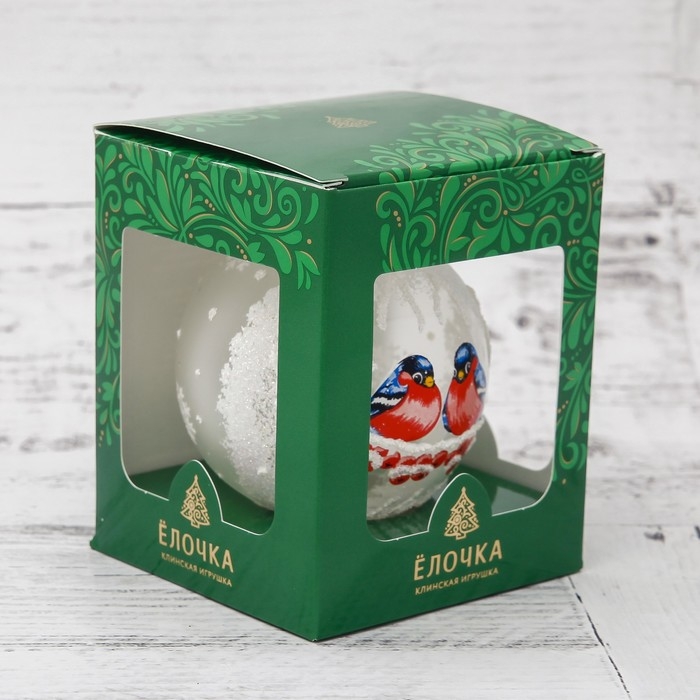 Новогодний шар Новогодний шар "Снегири" микс