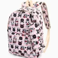 Рюкзак школьный &laquo;Собачки&raquo;, с пеналом,29&times;12&times;41 см, розовый