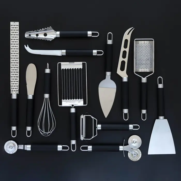 Нож для сыра Доляна Venus, нержавеющая сталь, цвет чёрный Нож для сыра Доляна Venus, нержавеющая сталь, цвет чёрный