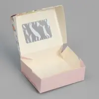 Кондитерская упаковка, коробка с ламинацией &laquo;Цветы&raquo;, 10&times;8&times;3.5 см