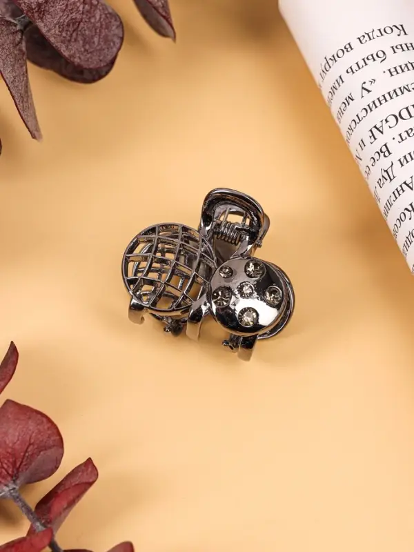 Крабик для волос &laquo;Оливия&raquo;, вишенки, 2.5 см, чёрный