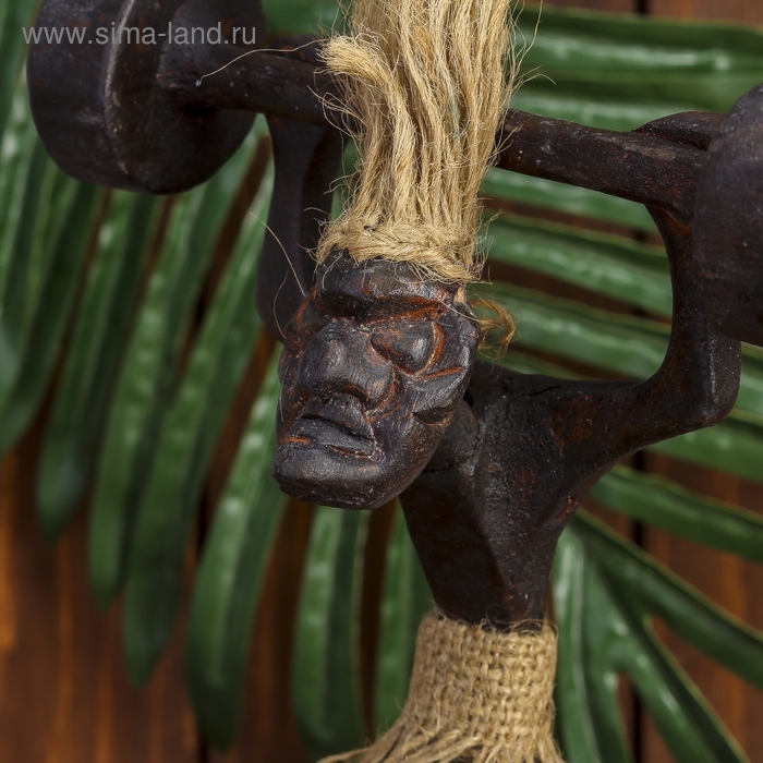 Сувенир «Абориген-штангист», 14×9×20 см, дерево Сувенир «Абориген-штангист», 14×9×20 см, дерево