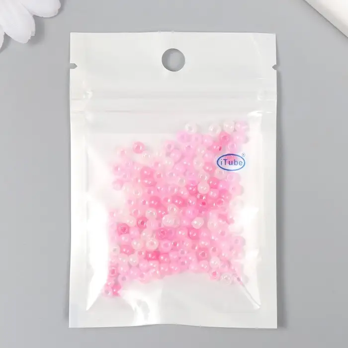 Бисер стекло 6/0  Бисер стекло 6/0 "Розовый меланж" 10 гр