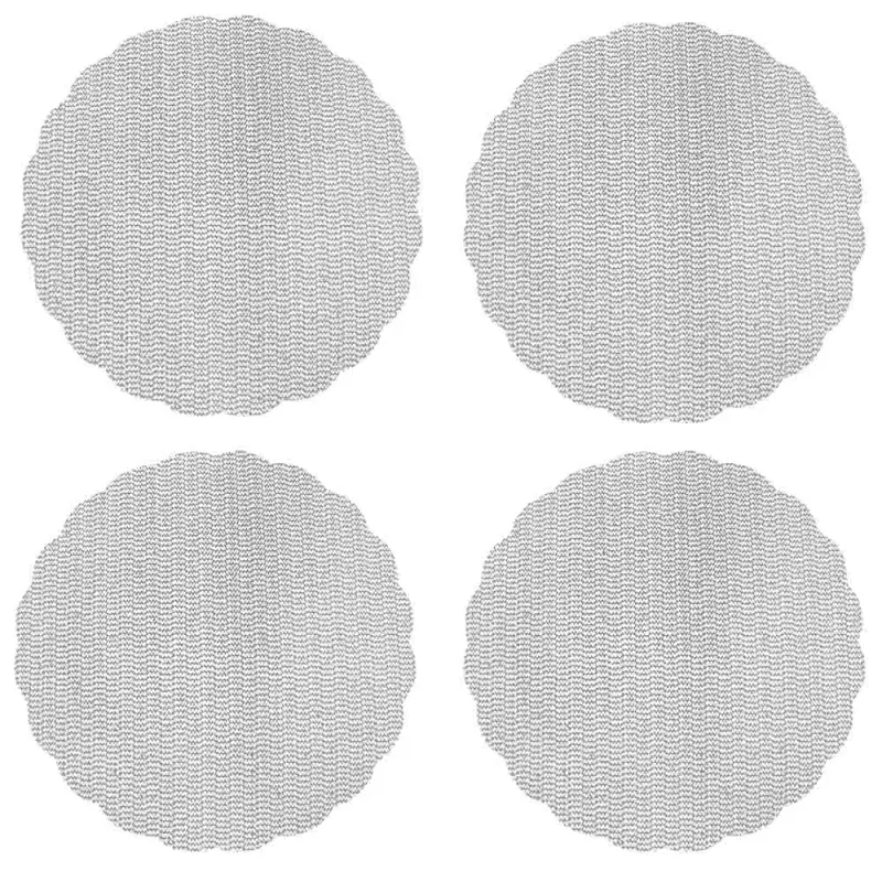 Набор противоскользящих салфеток тм VETTA, 4шт, ПВХ, d32см, 4 цвета