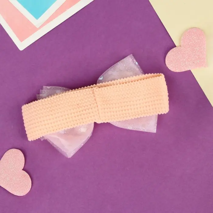 Повязка для волос Повязка для волос "Выбражулька" неон пышный бант, 16х3 см, розовый