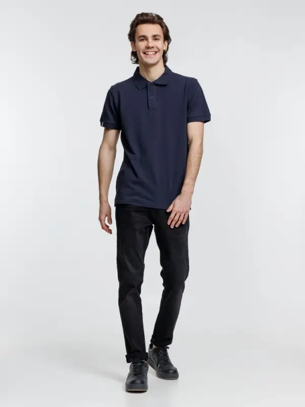 Рубашка поло мужская Virma Premium, темно-синяя, размер S