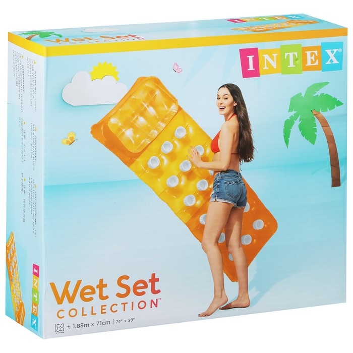 Матрас для плавания, 188 х 71 см, цвета МИКС, 58890NP INTEX Матрас для плавания, 188 х 71 см, цвета МИКС, 58890NP INTEX