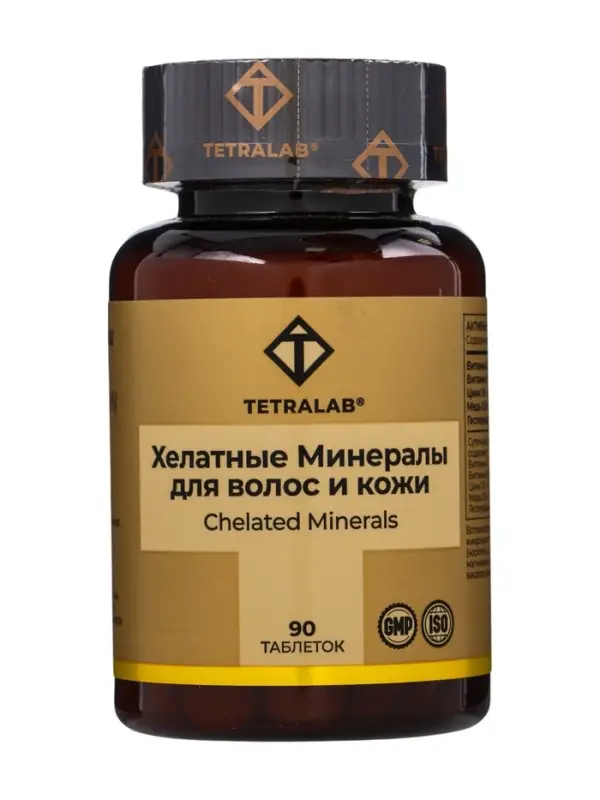 Хелатные минералы для волос и кожи TETRALAB, таб. № 90 Хелатные минералы для волос и кожи TETRALAB, таб. № 90