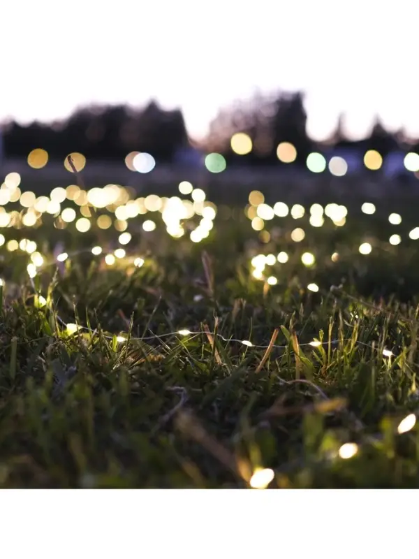 Гирлянда &laquo;Нить&raquo; 20 м, роса, IP20, серебристая нить, 200 LED, свечение тёплое белое, 12 В