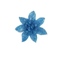 Ёлочные игрушки 6 шт. &laquo;Зимнее волшебство. Цветы пышные - блеск&raquo; пластик, 5&times;5 см, МИКС