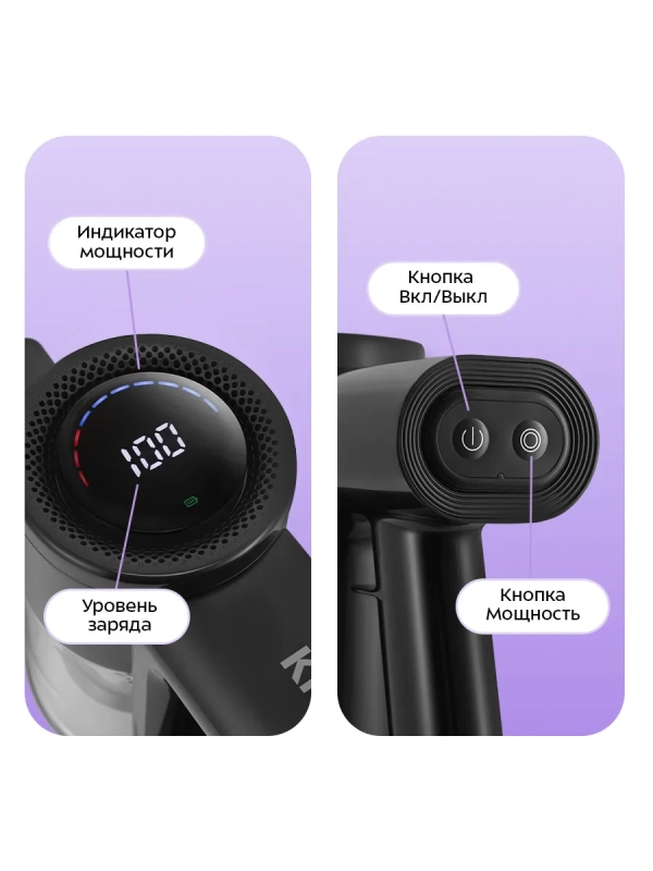 Беспроводной вертикальный ручной пылесос 350Вт KT-5550 Беспроводной вертикальный ручной пылесос 350Вт KT-5550