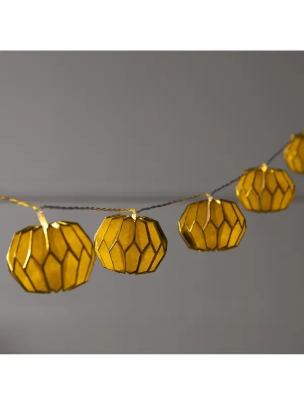 Гирлянда &laquo;Нить&raquo; 2 м с насадками &laquo;Серый фонарик&raquo;, IP20, прозрачная нить, 10 LED, от батареек АА&times;2, свечение тёплое белое