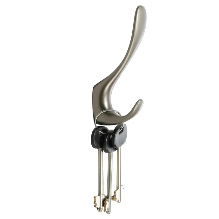 Крючок мебельный CAPPIO HEEL, двухрожковый, цвет графит