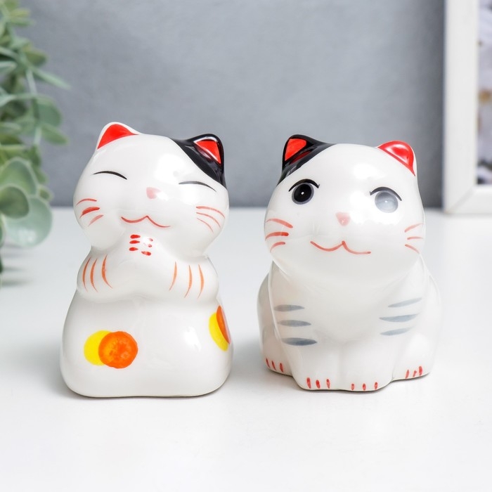 Сувенир керамика Сувенир керамика "Манэки-нэко - радость" МИКС 5х5х8,5 см