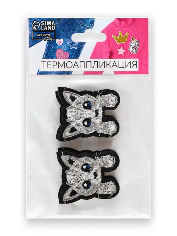 Термоаппликация «Котёнок с лапками», 4×3.3 см, серая Термоаппликация «Котёнок с лапками», 4×3.3 см, серая