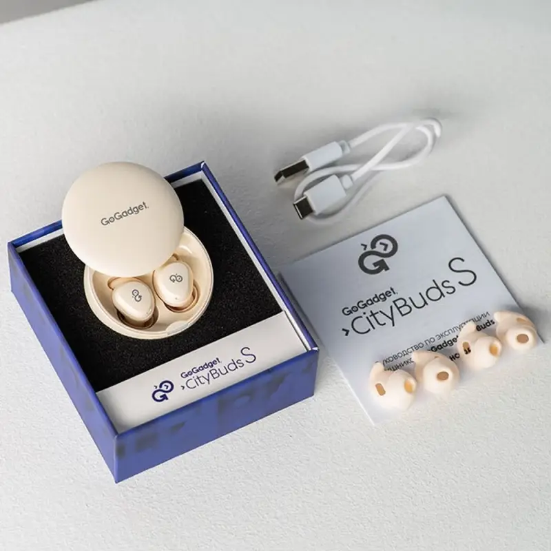 Беспроводные наушники для сна CityBuds S, белые (слоновая кость)