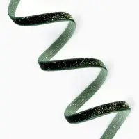 Лента бархатная, с золотым люрексом, 6 мм, 18&plusmn;1 м, зелёная №165