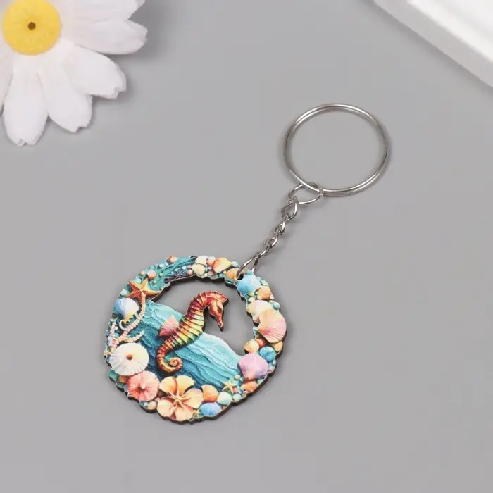 Брелок дерево  Брелок дерево "Морской конёк" 3,9х3,9х0,3 см