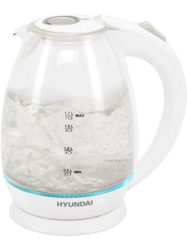 Чайник HYK-G2409 1.7л. 2200Вт белый серебристый Чайник HYK-G2409 1.7л. 2200Вт белый серебристый