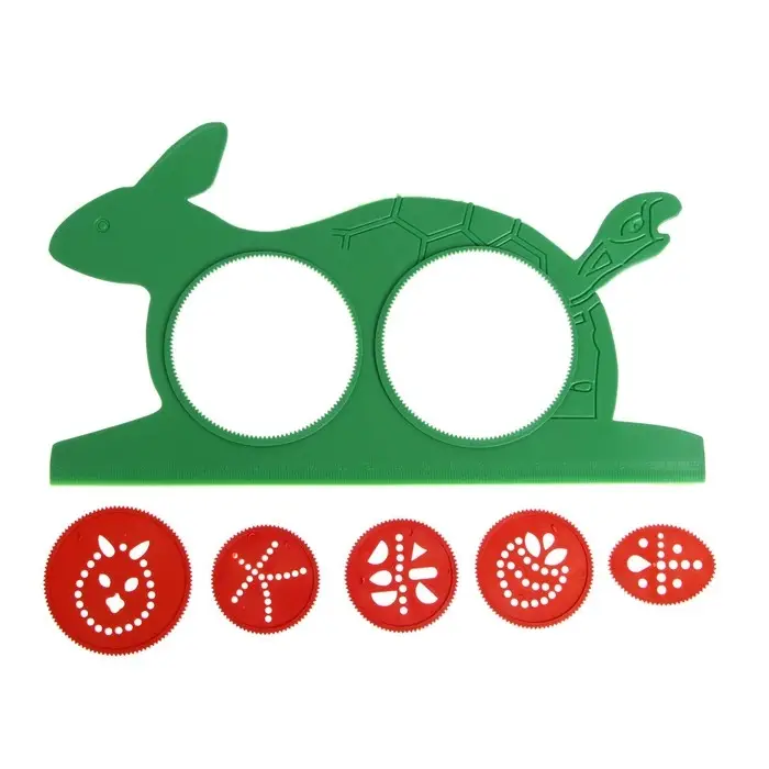 Линейка-спирограф &laquo;Зверюшки&raquo; Calligrata, 23 см, МИКС