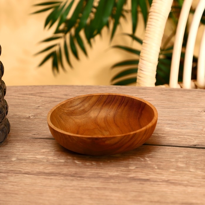 Миска 15х15х4 см, тиковое дерево Миска 15х15х4 см, тиковое дерево