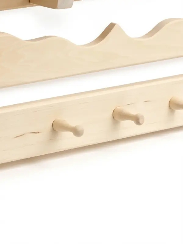 Полка - вешалка резная 3 крючка 54х47х8,5 см