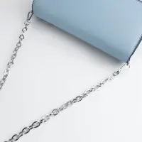 Цепочка для сумки, с карабинами, 14&times;10 мм, 60 см, цвет серебряный