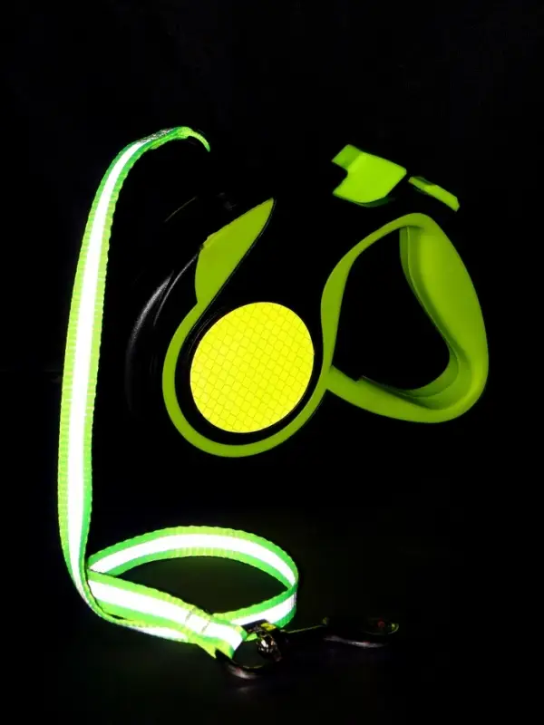 Рулетка &laquo;Пижон&raquo;, 8 м, до 40 кг, трос, светоотражающая, прорезиненная ручка, зелёная