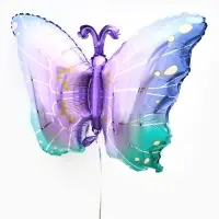 Воздушный шар фольгированный 32" &laquo;Бабочка&raquo; цвет фиолетовый металлик