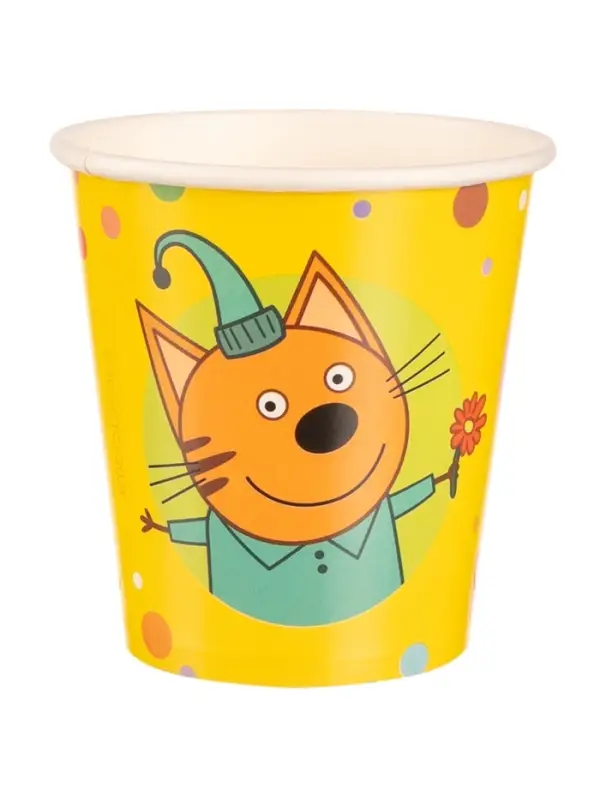 Стаканы  "Три Кота, Яркий праздник" 6 шт.(250 мл)